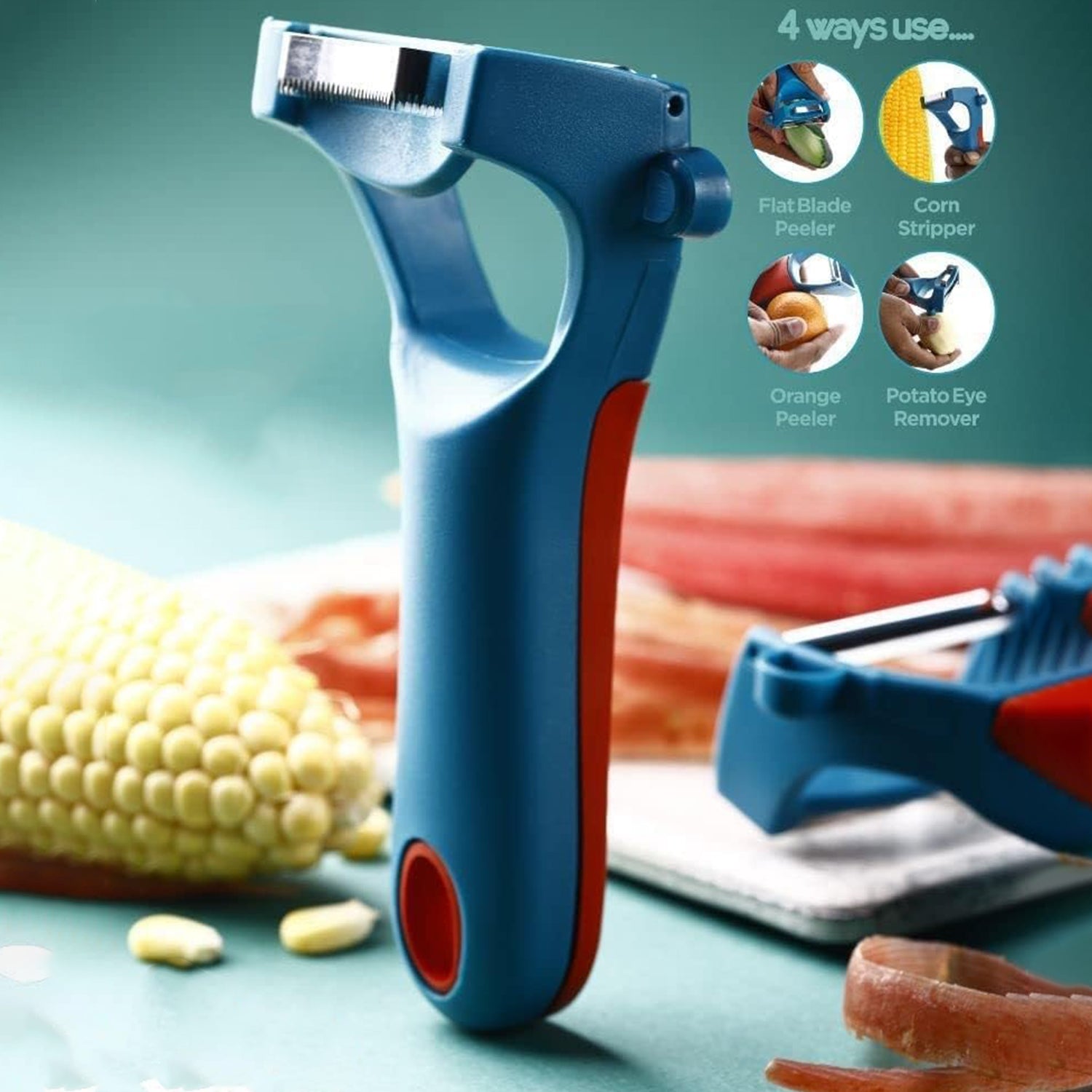 4-in-1 Multi-Functional Vegetable & Fruit Peeler (1 Pc) 4-in-1 Multi-Functional Vegetable & Fruit Peeler (1 Pc)